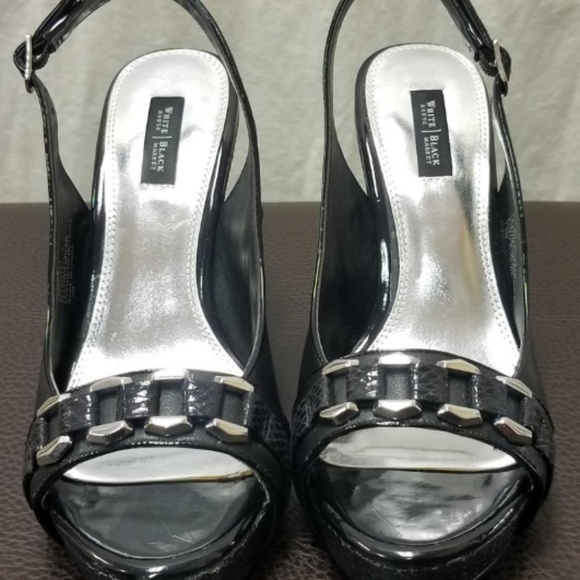 White House | Black Market Venice  Leather Wedge 8 - Picture 3 of 7